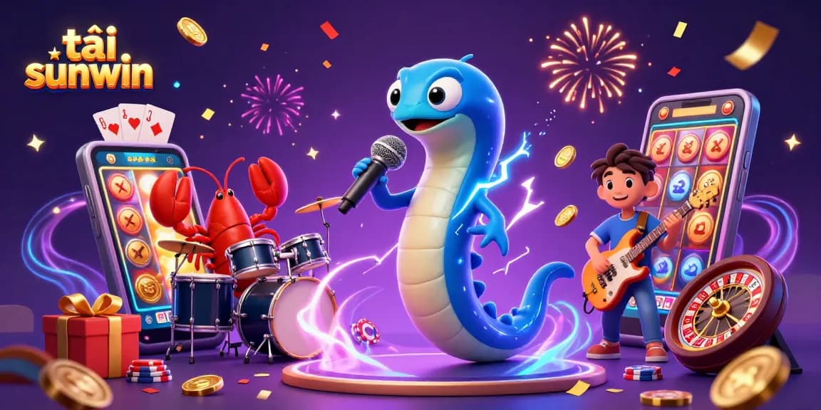 Experience the excitement of tải sunwin with a lively underwater casino scene featuring vibrant cartoon characters.