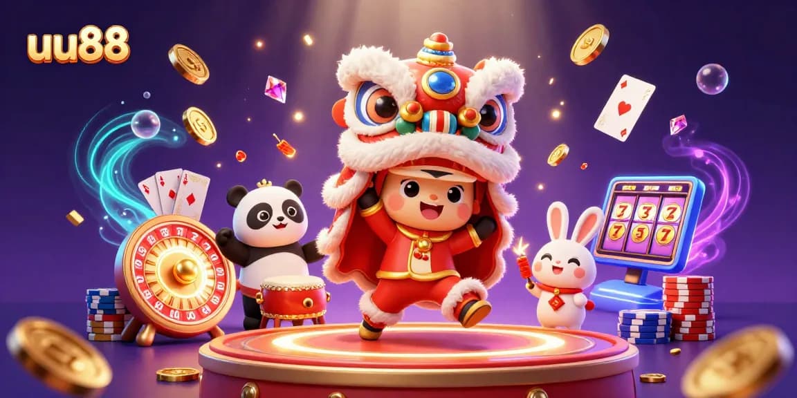 Experience winning moments at uu88 with exciting games, animated characters, and vibrant casino elements.