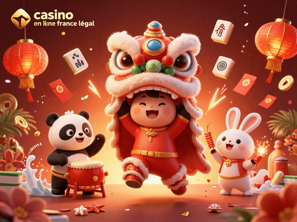Vivez l'expérience du casino en ligne France légal avec cette illustration festive, capturant l'adrénaline du jeu.