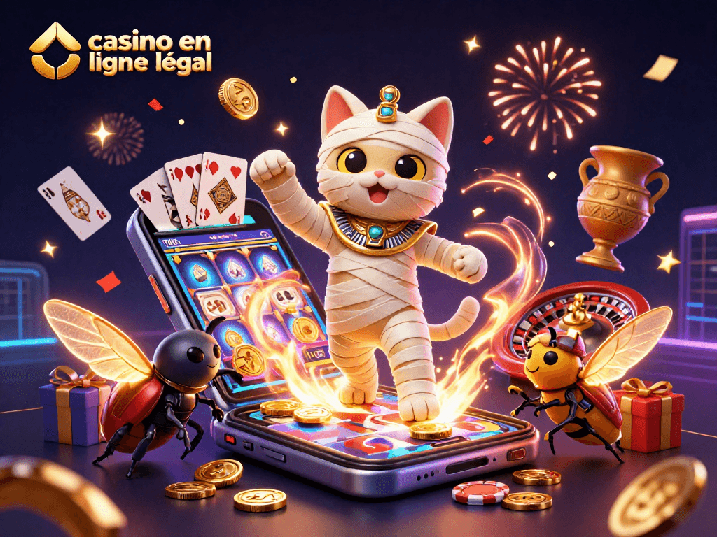 Profitez d'une expérience passionnante au casino en ligne France légal avec un chat momie égyptien et des jeux innovants.