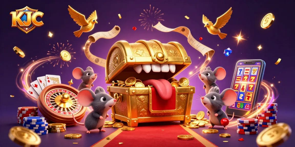 KJC captivates players with an enchanting treasure chest scene promoting excitement in gaming.