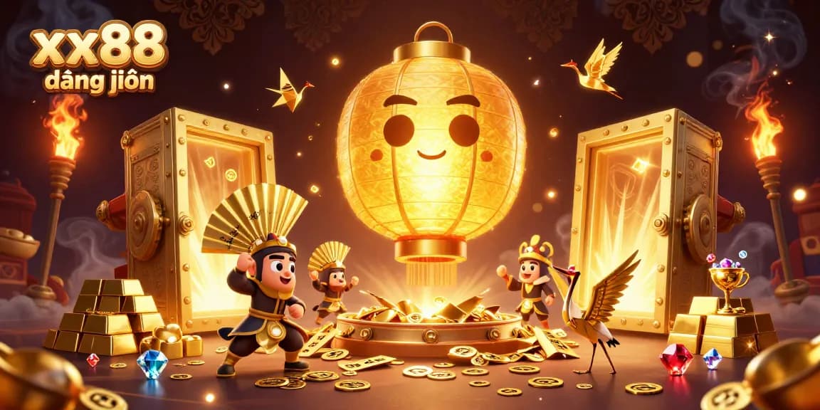 Experience the thrill of gaming with xx88 đăng nhập, featuring a dynamic casino scene filled with treasures.