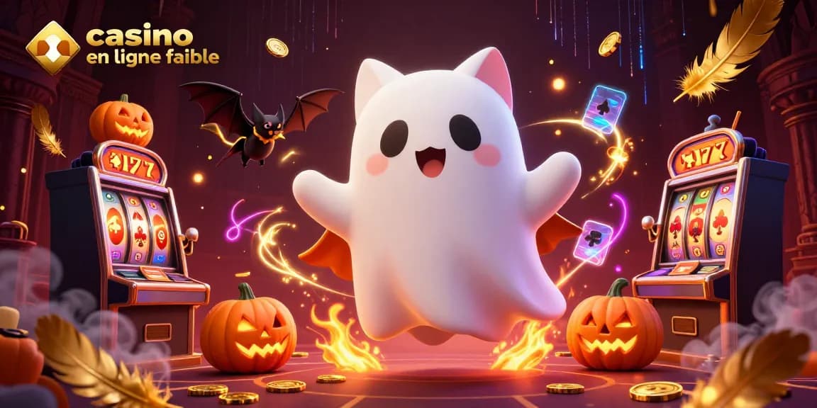 Jouez dans un casino en ligne fiable avec un chat fantôme et des animations de jeu captivantes.