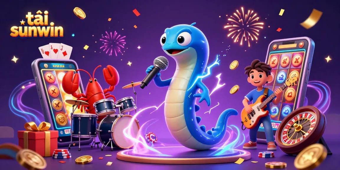Experience the excitement of tải sunwin with a lively underwater casino scene featuring vibrant cartoon characters.
