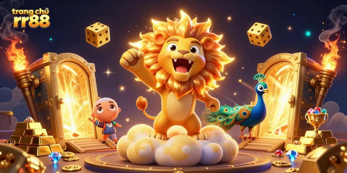 Experience the excitement on trang chủ rr88 with legendary characters, gold treasures, and vibrant casino elements.