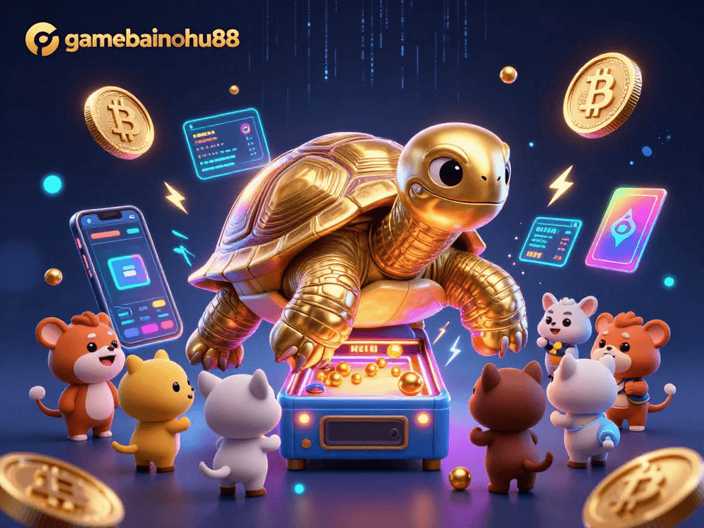 Engage with gamebainohu88's vibrant casino adventure featuring a golden tortoise pinball.