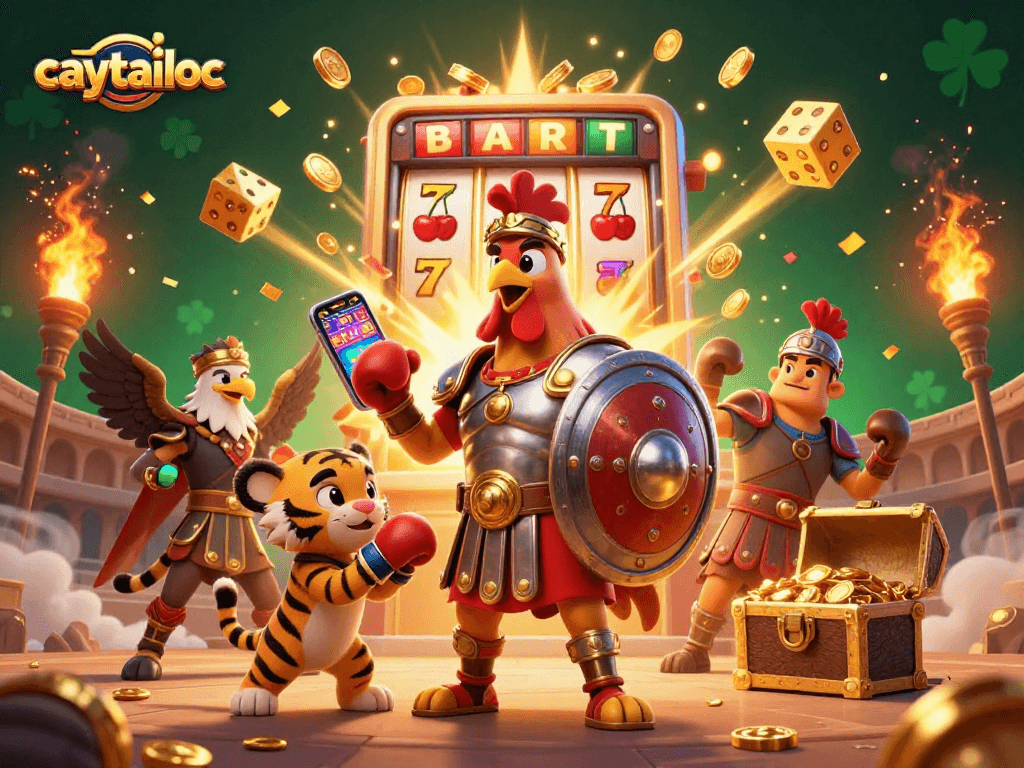 Experience thrilling jackpots with caytailoc's exciting slot game offerings, featuring dynamic characters and vibrant elements.