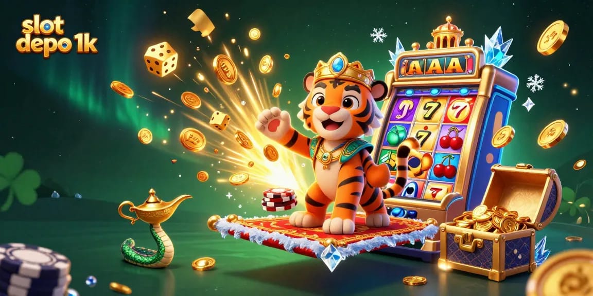 Mainkan slot depo 1k dengan ilustrasi sultan macan dan jackpot yang mengagumkan.