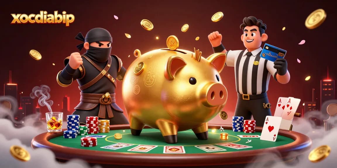 Engage in winning strategies with xocdiabip's dynamic poker showdown of characters.