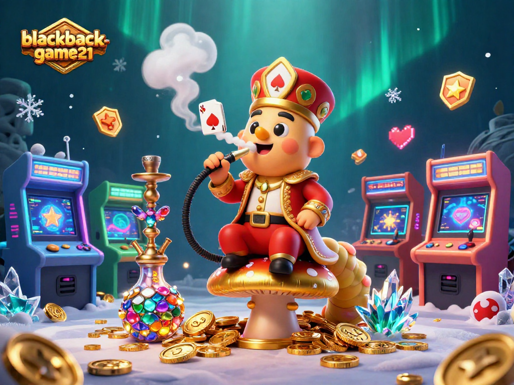 Experience thrilling gameplay at blackjack-game21 with a vibrant casino-themed digital art.