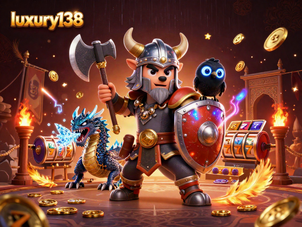 luxury138 memanaskan pertarungan kasino dengan Viking dan naga dalam ilustrasi luar biasa
