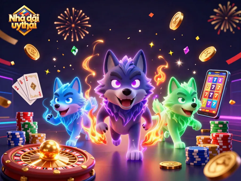 Experience the thrill of Nhà cái uy tín with lively 3D casino elements and engaging characters.