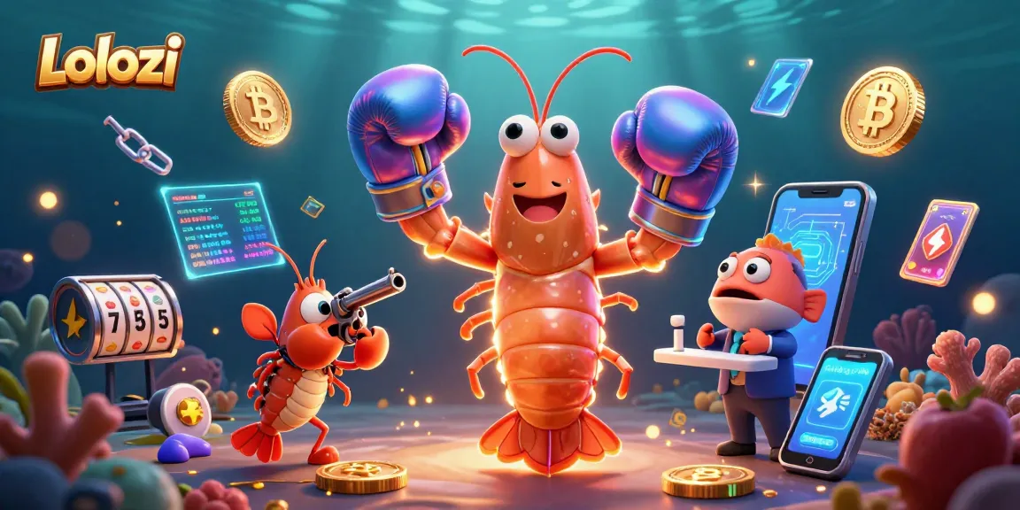 Experience Lolozi’s vibrant slots action with a mantis shrimp challenger and crypto elements.