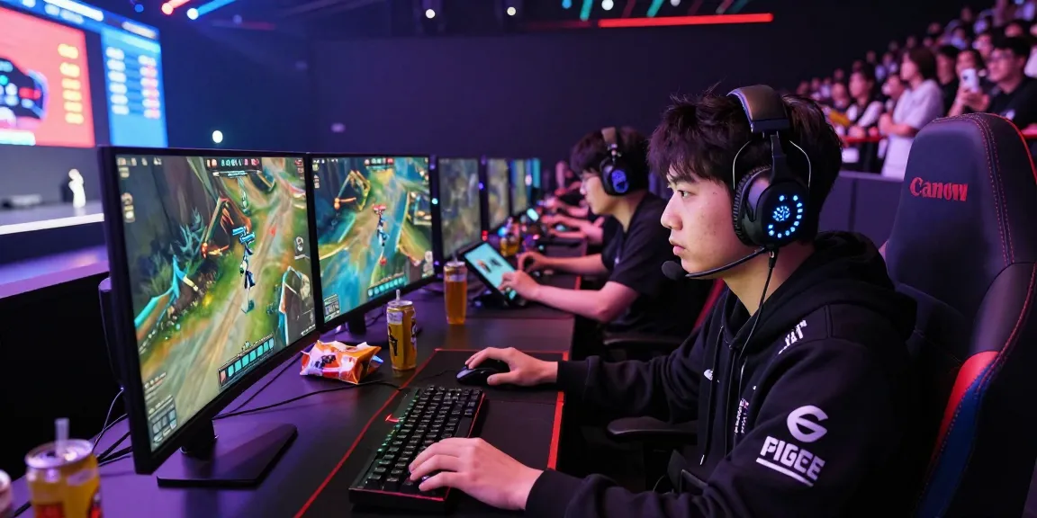 Professional gamer competing in an esports event showcasing the excitement of slot 5k gameplay
