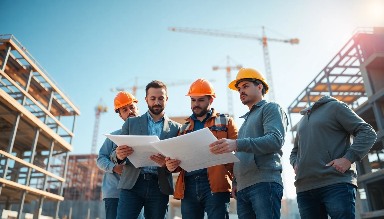 Collaboration of New Jersey Commercial General Contractor team on a construction project.