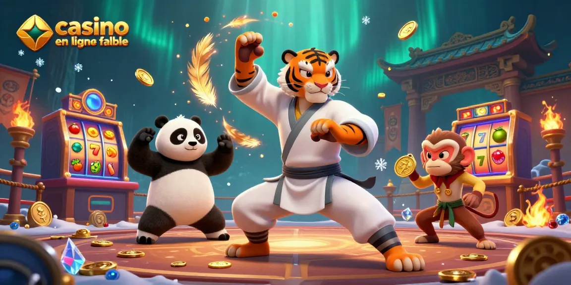 Le casino en ligne fiable propose des jeux palpitants avec un tigre kung-fu et ses disciples.