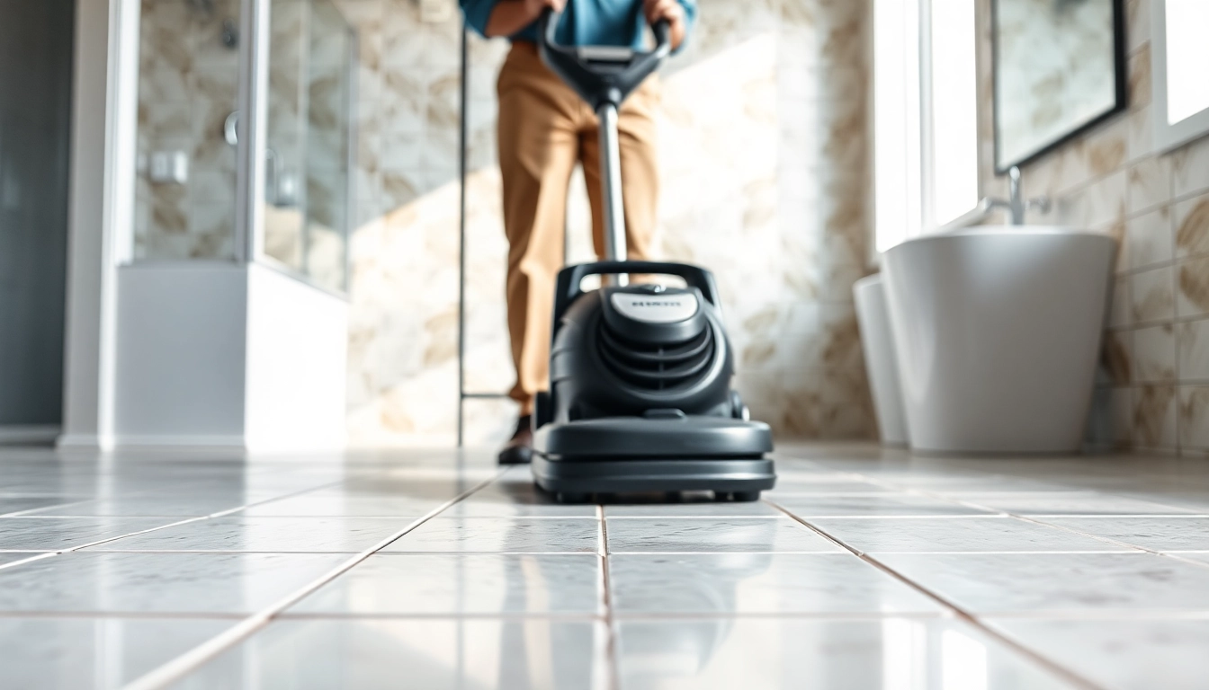 Efficient grout cleaning services placer county revitalizing tiles in a modern bathroom.