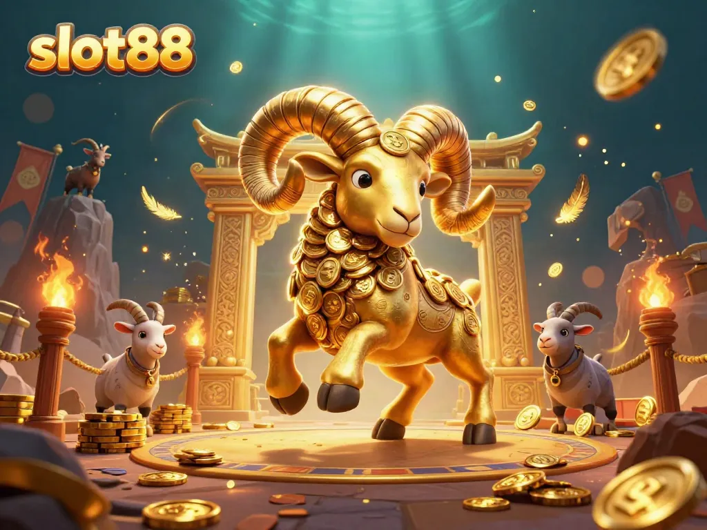 Slot88 menawarkan pengalaman kasino dengan domba emas sebagai simbol keberuntungan di game slot.