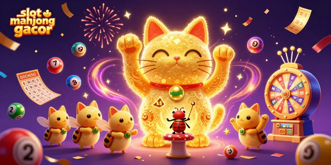 Experience the thrill of slot mahjong gacor with a vibrant scene of colorful casino symbols and dynamic gameplay.