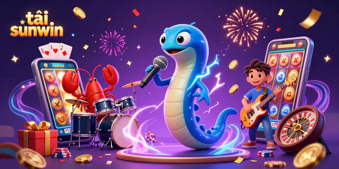 Experience the excitement of tải sunwin with a lively underwater casino scene featuring vibrant cartoon characters.