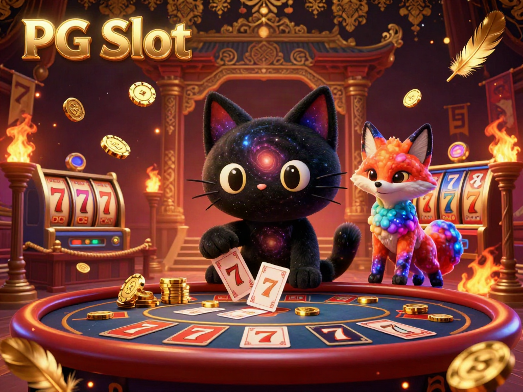Raih kemenangan dengan PG Slot yang menarik di kasino luar angkasa dengan kucing hitam galaksi.