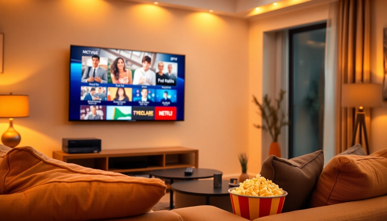 Enjoy diverse viewing options with free trial iptv setup in a cozy living room.