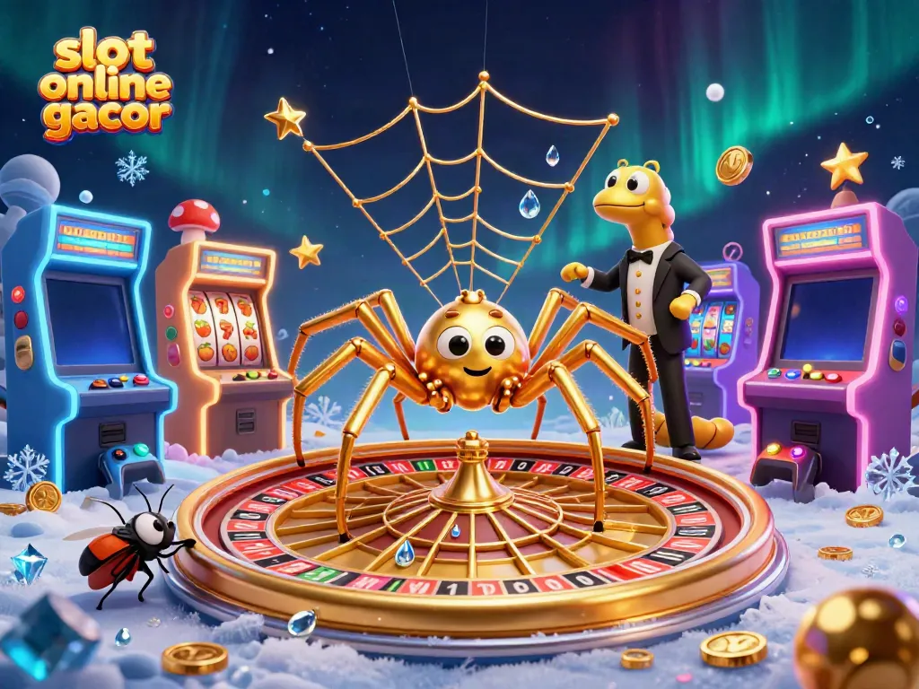 Experience the thrill of slot online gacor with this vivid 3D casino illustration capturing exhilarating gameplay.