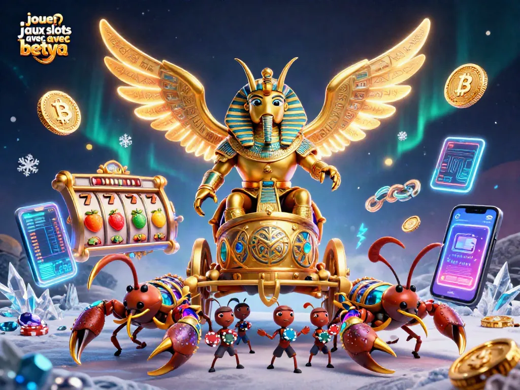Engage with excitement as you jouer aux slots avec betya amidst dazzling slot reels and casino symbols.