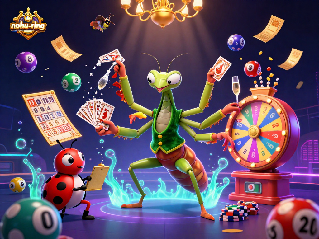 Nohu-ring players enjoying a vibrant casino experience with exciting game elements and characters