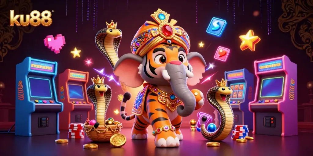 Experience immersive gambling action at ku88 with vibrant 3D characters and dynamic gaming elements.