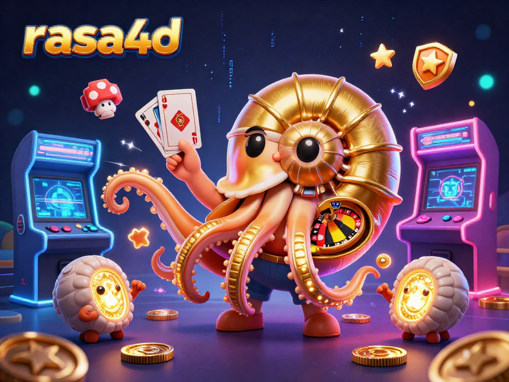 Menggunakan rasa4d untuk memicu kemenangan di kasino dengan desain 3D yang penuh warna dan menawan.