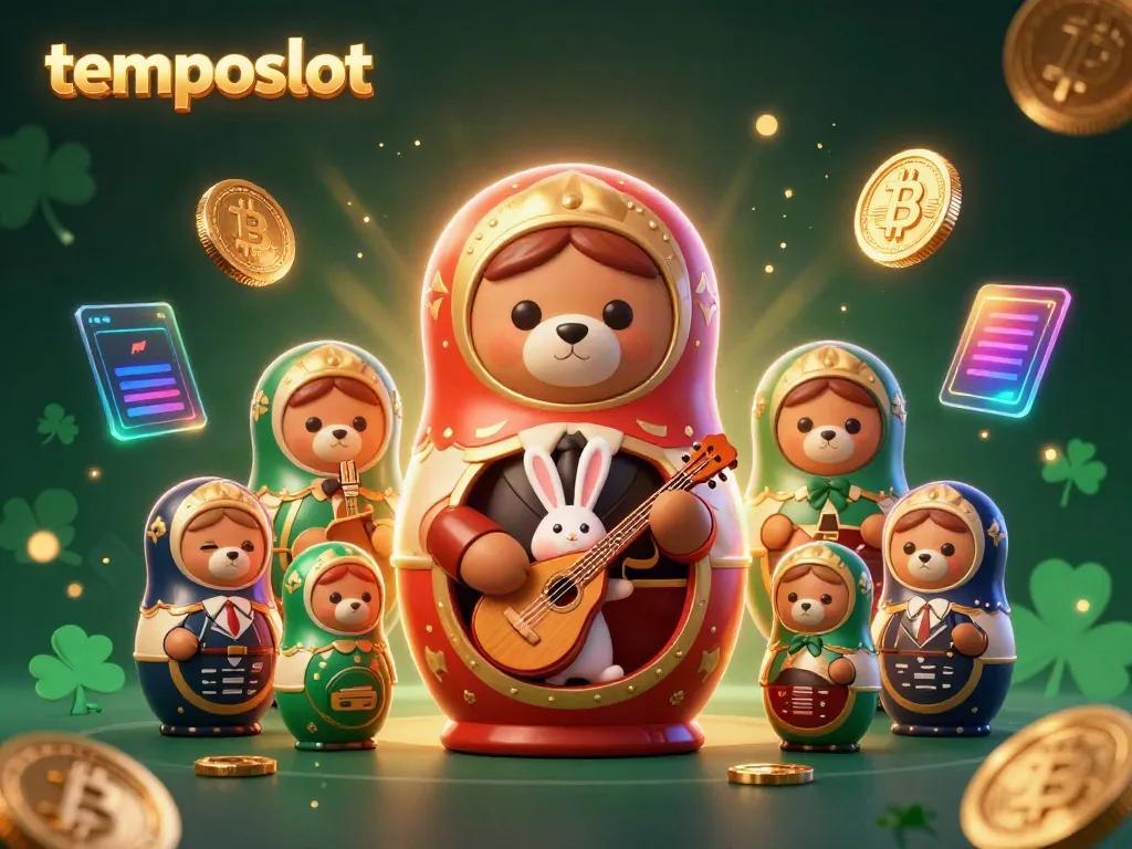 Permainan slot menarik di TEMPOSLOT dengan karakter unik dalam suasana kasino.
