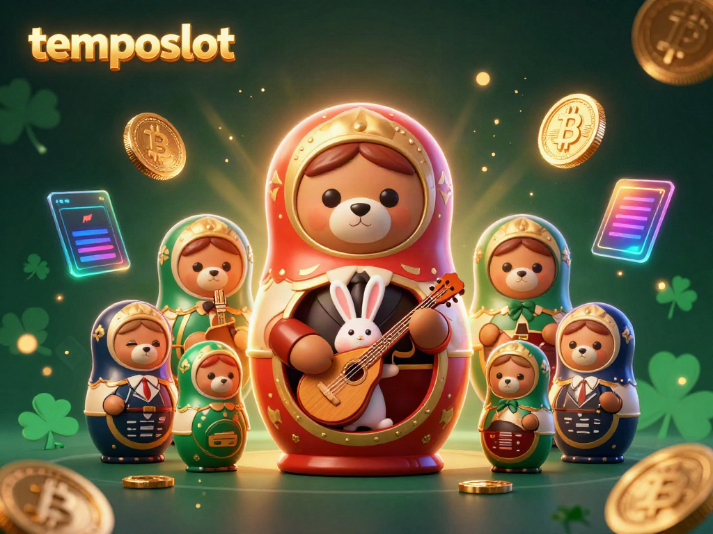 Permainan slot menarik di TEMPOSLOT dengan karakter unik dalam suasana kasino.