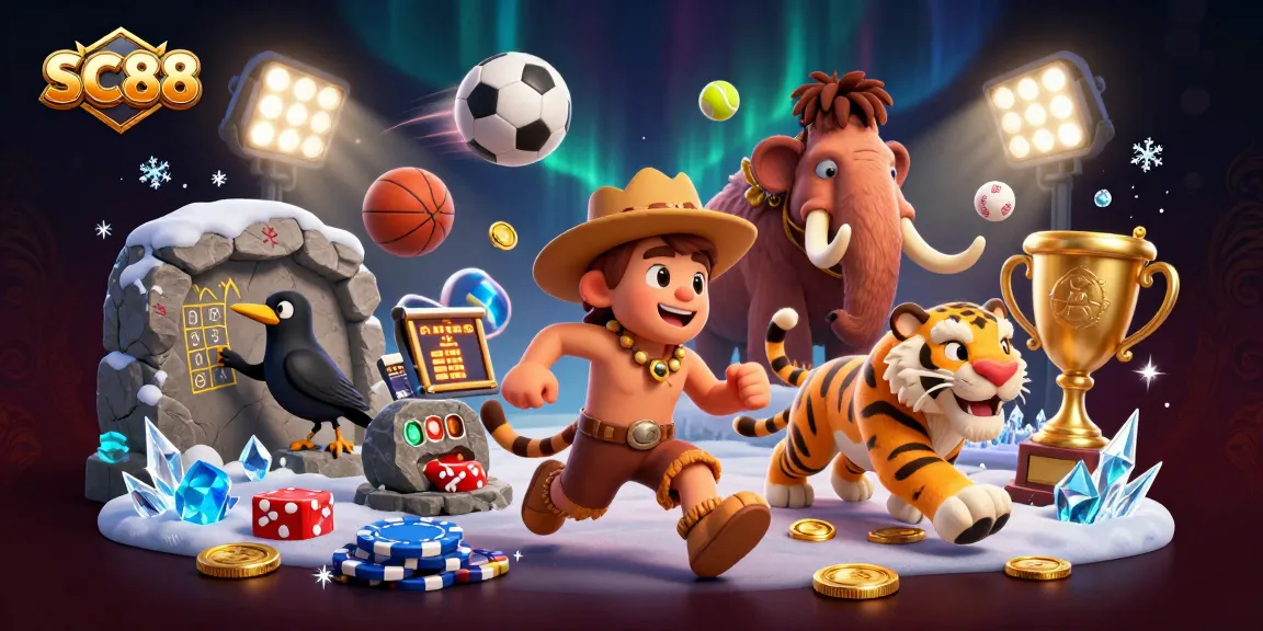 Engage in thrilling gameplay at SC88 with cartoon characters running a vibrant casino.