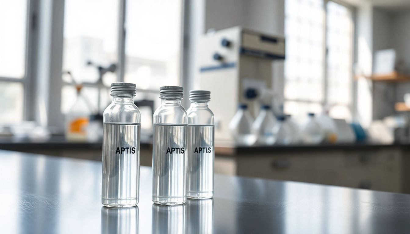 Bacteriostatic water for peptides showcased in a sterile lab environment, designed for research efficiency.