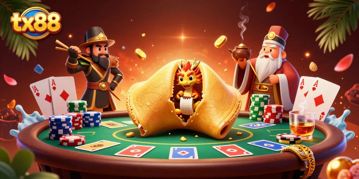 Experience the thrills of tx88 gaming in a vibrant, rich 3D casino illustration full of action.