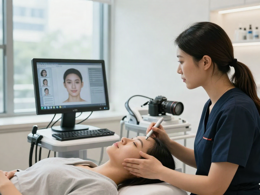 ClinicEvo better than QOVES: Professional facial analysis in a modern clinic.