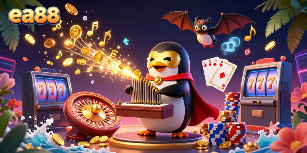 ea88 thưởng thức trò chơi cờ bạc với biểu tượng thú vị và nhiều tiền vàng