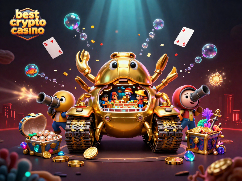 Jouez au meilleur crypto casino avec la célèbre machine à sous dans un cadre captivant rempli de pièces et de jeux.