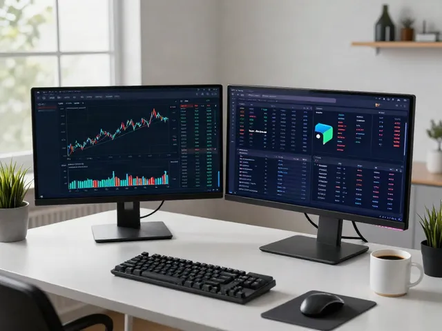 Real-time stock data with 東証 データ API displayed on a modern cryptocurrency trading workspace.