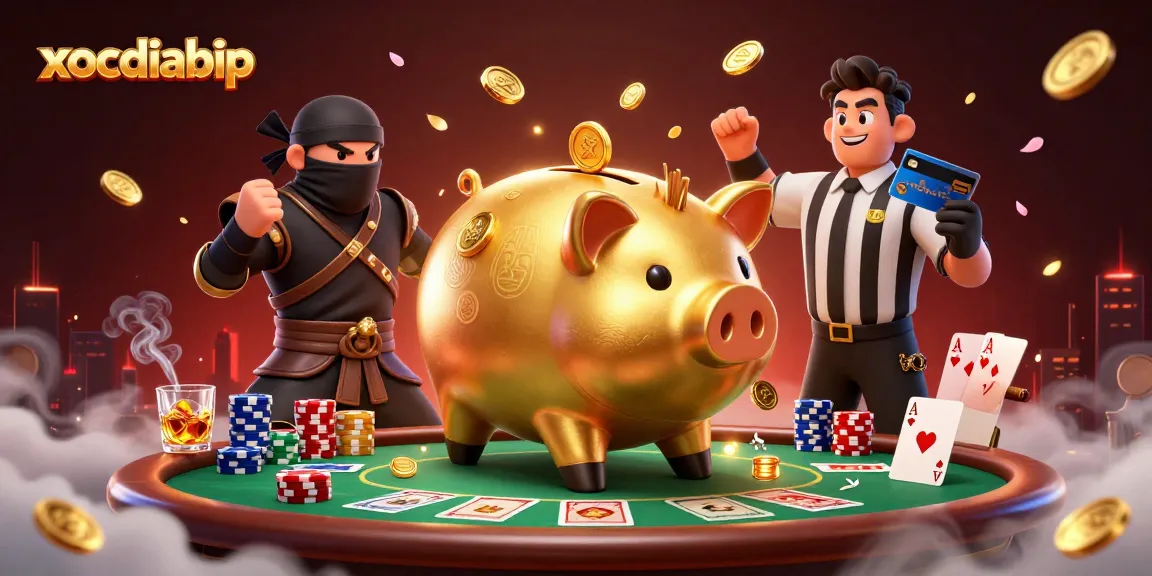 Engage in winning strategies with xocdiabip's dynamic poker showdown of characters.