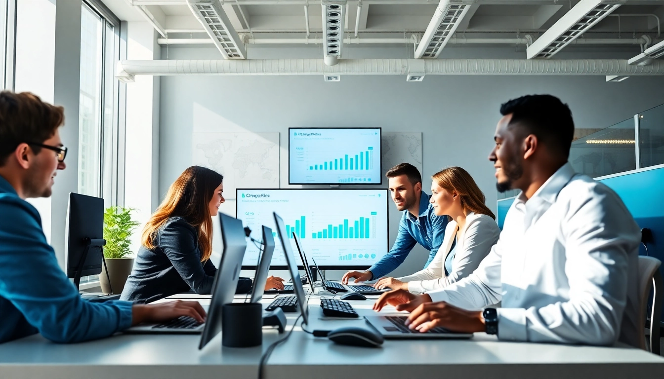 Showcase of a professional digital marketing team at a Shopify Plus agency analyzing strategies.